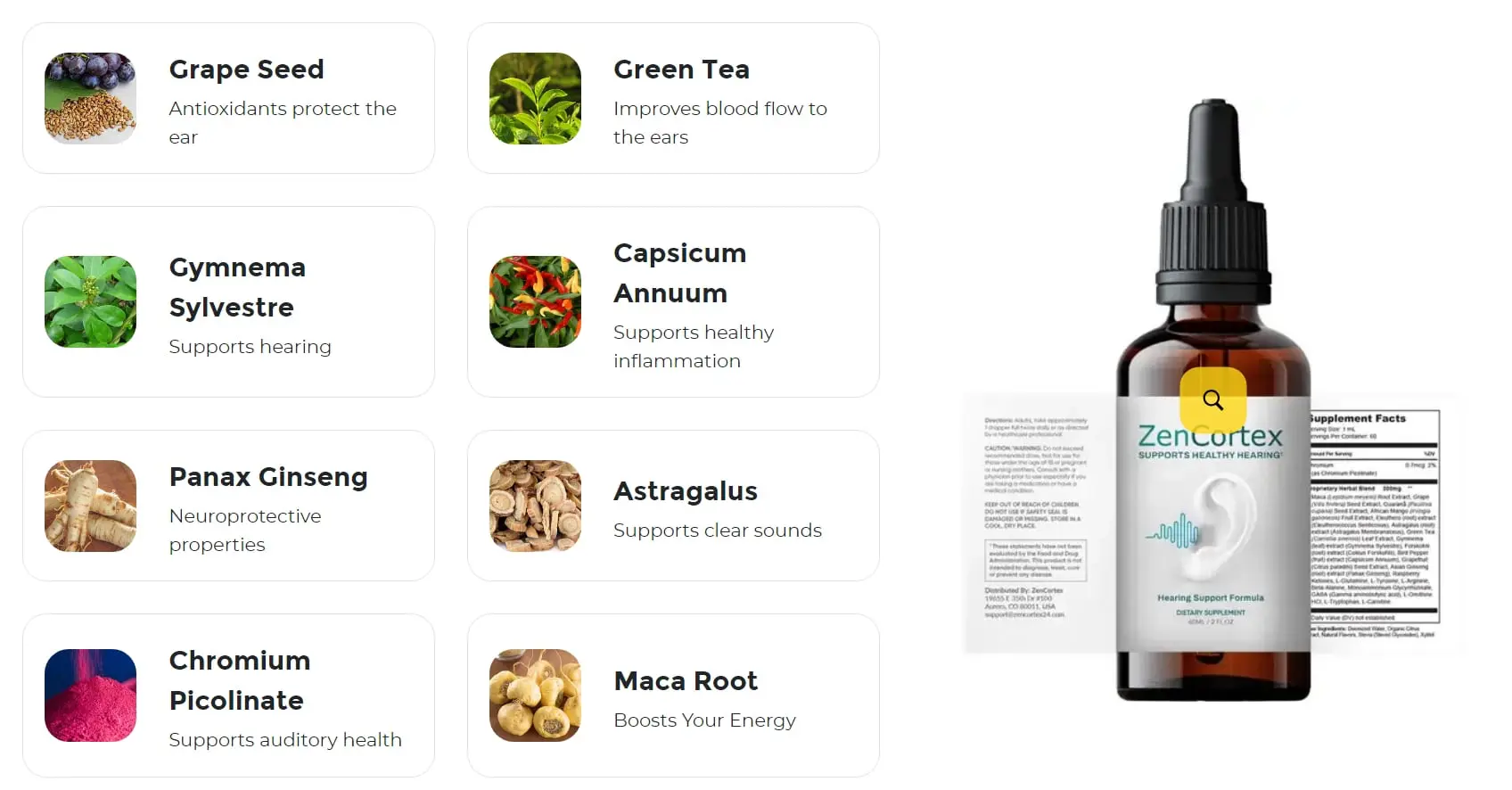 ZenCortex ingredients